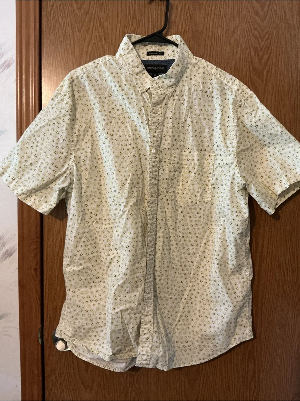 Banana Republic Standard Fit Floral Print Button-Down Shirt XL